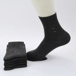 Erkek Çoraplar 5 PAIR 10 PCS Erkekler Klasik İş Markası Kalsetinler Hombre Yüksek Kaliteli Nefes Alabilir Pamuklu Gündelik Erkek Meias