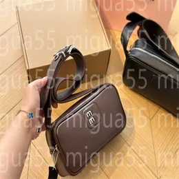 borsa fotografica di lusso in vera pelle di design con riduzione dell'età, vivace e adorabile borsa fotografica Maillard
