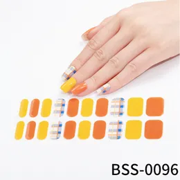 1 st (inklusive 20 små klistermärken) Semi-Cured Gel Nail Stickers UV Phototerapy Gel Wraps Christmas Designs Waterproof