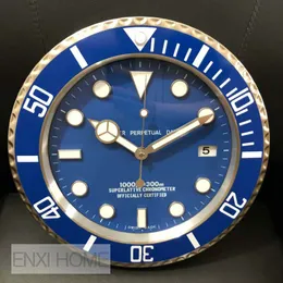 With Modern Stainless Steel Wall Clock Luminous Silent Sweeping Hands And Date Display