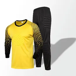 Otros artículos deportivos Adultos Niños Fútbol Portero Jerseys Conjunto Niños Hombres Portero Fútbol Uniforme Esponja Protección Portero Camisa Pantalones Pantalones cortos 231011