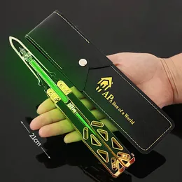 LED Light Sticks Apex Legends Heirloom Luminous Octane Heirloom Butterfly Knife Unsharpened KeyChain Weapon Training Model Sword Kid Gift Toy 231012