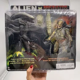 Maskottchen Kostüme Neca Figur Alien Vs Predator Figur Tru Exklusive Actionfigur Alien Figur Modell Spielzeug Gemeinsame bewegliche Puppe Bücherregal Ornament