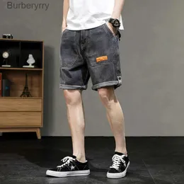 Men's Jeans EAEOVNI Summer Denim Shorts Men's Cargo Shorts Korean Stytle Overalls Pants Fashion Streetwear Men Short Pant Blue Jean ShortsL231011