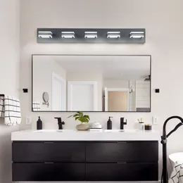 Led Modern Black Vanity Lights, 5-Lights Acryl Matt Svart badrum Vanity Lights Over Mirror