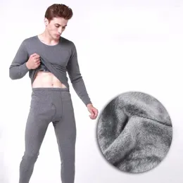 Erkek termal iç çamaşırı kış setleri erkekler polar termo long johns üst pantolon kapalı gündelik giyim pijama takım elbise 4xl