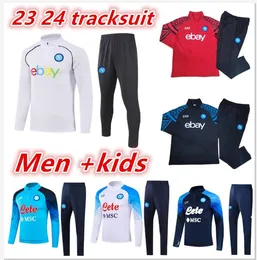 22 23 män barn Napoli Tracksuit Soccer Jersey Football Kit 2023 SSC Neapel Ae7 D10s Hommes Training Suit Wear Formation Tuta Chandal Squitude Jogging