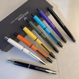 Fountain Pens Style Majohn A2 Press Resin Pen Fine Nib 04mm Ink Converter لكتابة هدية عيد الميلاد أخف من A1 231011