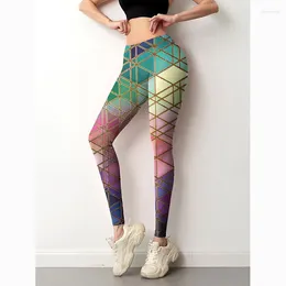 Aktive Hosen Atmungsaktive Yoga Hohe Taille Sport Kleidung 2023 Frauen Gym Enge Floral Fitness Leggings Stretch Active Hosen