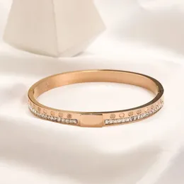 Designer bracelet women screw love diamond bracelet luxury jewelrys trendy bangle stainless steel thin plated silver gold bracelets casual exquisite zb065