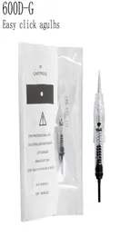 100pcs Easy Click 600DG Tattoo Needles 1RL 100piece Cartridge Needles Disposable Sterilized Tattoo Permanent Makeup Needles Tip C5439244