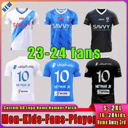 23 24 NEUAl Hilal Saudi NEYMAR JR KOULIBALY NEVES Fans Spieler Fußballtrikots SERGEJ DELGADO JAHFALI MALCOM KANNO Fußballtrikot Heim-Auswärts-Kinderausrüstung Uniformen