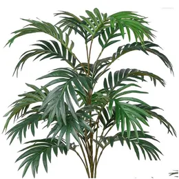 装飾的な花人工ヤシ植物葉の熱帯ビッグDHH0l