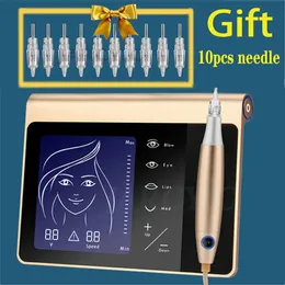 Penna digitale touch screen per trucco permanente per macchinetta per tatuaggi per pistola per micropigmentazione Microblading per labbra sopracciglio 231013