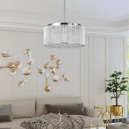 Modern Crystal Chandelier för vardagsrum runt Cristal Lamp Luxury Home Decor Light Fixture