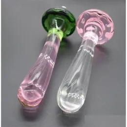 Andra massageföremål mas höggrad Crystal Glass Dildo Penis Beads Anal Plug Butt Toys For Man Woman Couples Vaginal and Health Beauty OTD17