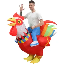 Big Red Rooster aufblasbare Kostüme für Leistung, Outdoor-Teambuilding-Aktivitäten, Spielkostüme und dreidimensionale Weihnachtsfest, Halloween, Thanksgiving-Geschenke