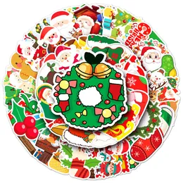 50pcs christmas cartoon graffiti creative stickers PVC fashion car diy personality waterproof decoration