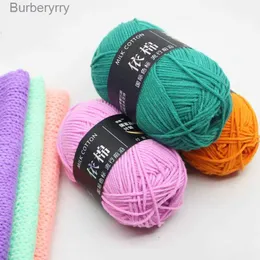 糸3pcs 50g/ボールミルクコットンウール4ストランドコットンベイビーミルクコットンファインウール手作りdiy素材yarn for knittl231013