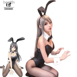 Theme Costume ROLECOS Anime Sakurajima Mai Cosplay Come Christmas Women Black Sexy Jumpsuit Rascal Does Not Dream of Bunny Girl Senpai CosL231013