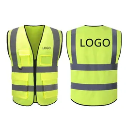 Workplace Safety Supply Wholesale High Visibility Working Construction Warning Reflective Traffic Work Vest Green Reflect Safe Cloth Dhjzf