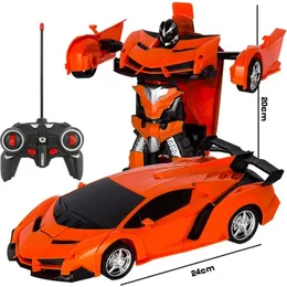 ElectricRc Araba 2 Arada 1 Elektrikli RC Araç Dönüşüm Robotları Çocuk Oyuncakları Açık Uzaktan Kontrol Spor Deformasyon Araba Robotları Model Oyuncak 231013