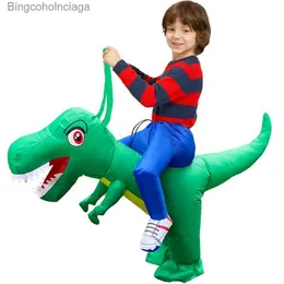 Tema traje crianças dinossauro iatable vem t-rex vestido ternos criança anime purim festa de halloween cosplay vem para meninos meninas jumpsuitl231013