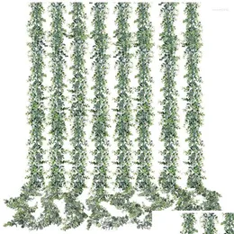 Dekorative Blumen hängende Eukalyptus-Wandpflanzen Pflanzendekorationen Hochzeitsbogen Dhl3M