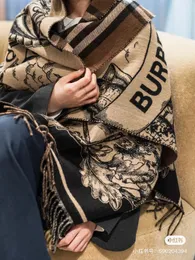 Sjal designer halsduk lyx halsduk kashmir khaki rutig tryck lyxig toppkvalitet kvinna sjal designer sjal mode dubbelsidig höst vinter gåva