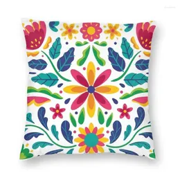 Poduszka meksykańskie kwiaty kwadratowe dekoracja poduszek okładka haft haftowe s okładka moda rzut poliestrowy obudowa na sofę