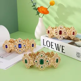 Inne modne akcesoria marokańskie kaftan złoty pasek kolorowy dama metalowe puste kwiat łańcuch ślubny body biżuteria długość regulowana 231013