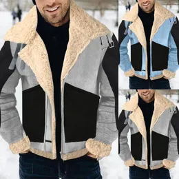 Men's Jackets Clothing Men Jacket Winter Lapel Hiking Padded Collar Coat Anorak Thicken Sleeve Leather Long No 8 Vintage