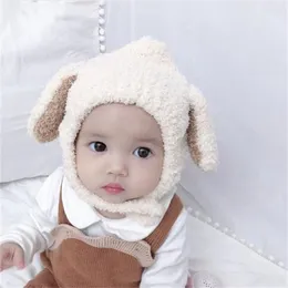 Söt baby plysch hatt höst vinter kanin öron spädbarn mössa kappa koreansk tecknad kanin barn pojke flicka varma öronflap hattar motorhuven gc2380