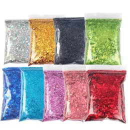 Akrylpulver vätskor 9 st totalt 450 g holografisk blandad hexagon bulk fin y nagel glitter pulver paljett blanka diy konstdekorationer tillbehör 231012