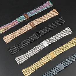 Pulseira de aço fino para casio a158/a159/a168/a169/b650/aq230/700 pequeno relógio de ouro série 18mm pulseira