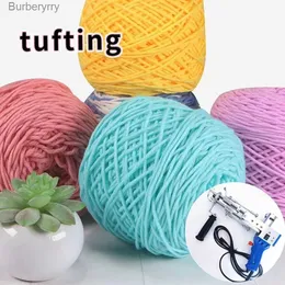 Yarn 69 Colors 100M Solid Tufting Yarn 8Plys 5mm for Rug Cotton Thread Sweater Scarf Carpet Blanket Rope Crochet Craft FreeshippingL231013