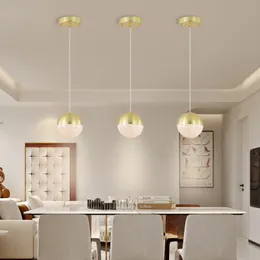 Luminária pendente com LED regulável em acrílico e lustre de cristal (conjunto de 3)