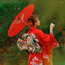 Ubranie etniczne Czerwone japońskie tradycyjne sukienki kimono harajuku haori długie szaty yukata ao dai sukienka cosplay kostiumów orientalna ff2874