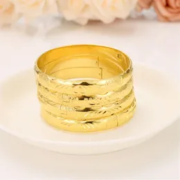 Armreif aus 18-karätigem Gelbgold für Damen, feines massives Gold, GF, Dubai, Braut, Hochzeit, Armband, Schmuck, Goldanhänger, Geschenk, 1 Stück oder 4 Stück, select192C