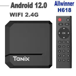 ТВ-приставка Tanix TX2 Android 12, 20 шт., четырехъядерный процессор Allwinner H618, 2 ГБ, 16 ГБ, 2,4 ГБ, WIFI