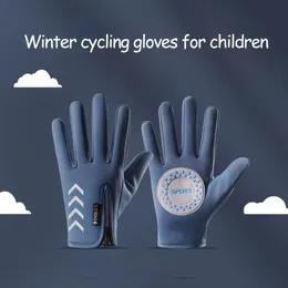 Guanti sportivi per bambini caldi ciclismo inverno autunno impermeabili bambini riflettono la luce antiscivolo in pile da sci ragazzo ragazza scooter cerniera 231012