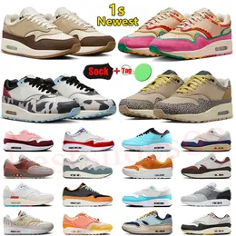 5A Jakość Wiadomości 1 Modne Poduszki 87 Męskie buty do biegania Niebieska Blust Bubble Crepe Hemp Soft Grey Denim London Familia Obsidian Urawa Dhgate Mens Sneaker Rozmiar 13