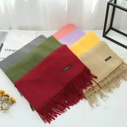 Lenços Jtvovo runmeifa marca de luxo cashmere acrílico franjas cor sólida lenço muçulmano mulheres turbante cachecol moda hijab 231012