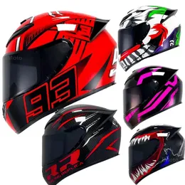 Capacetes de ciclismo Capacete de motocicleta Racing Motocross Alta qualidade Retro Sports Unisex Full Face Flip Up 231012