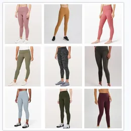 32 roupas de yoga das mulheres leggings terno calças cintura alta esportes levantando quadris ginásio wear legging alinhar elástico fitness collants treino n92808