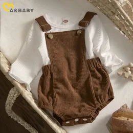 Kledingsets Ma Baby 024M geboren jongenskleding set baby lange mouwen gebreide tops overalls herfst lente outfits peuter 231013