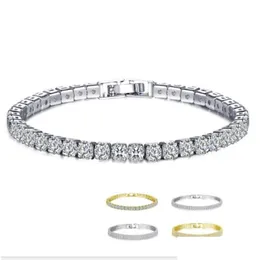 Tennis 18K Whiteyellow Gold Plated Sparkling Cubic Zircon Cz Cluster Tennis Bracelet Fashion Womens Jewelry For Party Wedding6221171 J Otabe