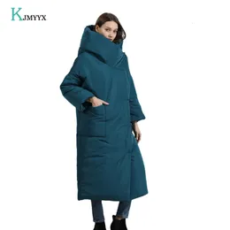 Damen Daunenparkas KJMYYX Winterjacke Frauen 2023 verdicken lange Kapuze Parka Mantel warme Jacke weibliche Mäntel Mantel 231012