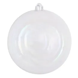 Christmas Decorations 60 Per Box Large Christmas Spheres Clear Iridescent Ball Ornament Christmas Tree Balls Decoration Decorations 231013