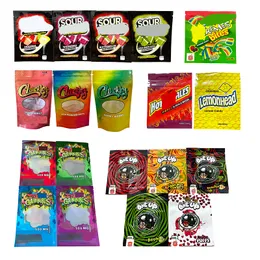 edibles gummies mylar plastic packaging bags chuckles one up jacks gummy smell proof zipper package